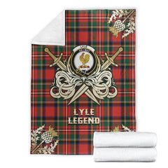 Lyle Tartan Gold Courage Symbol Blanket