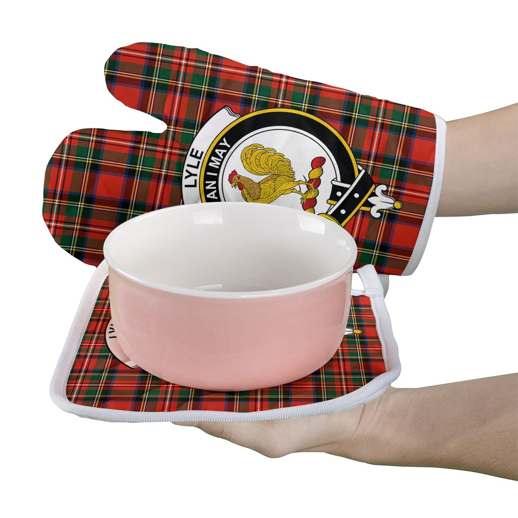 Lyle Tartan Crest Oven Mitt And Pot Holder (2 Oven Mitts + 1 Pot Holder)