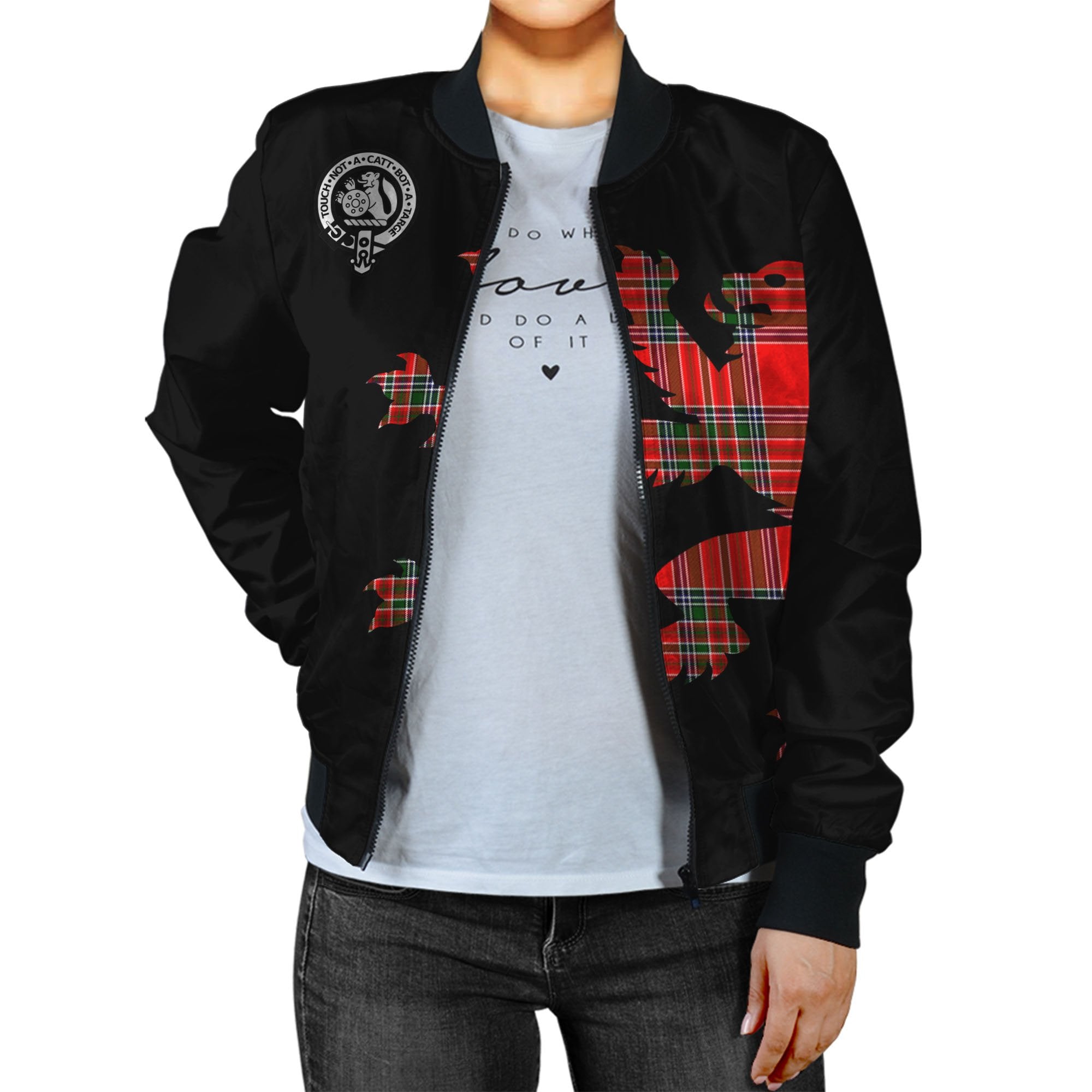 MacBean Tartan Bomber Jacket Lion & Thistle