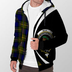 Muir Ancient Tartan Crest Sherpa Hoodie - Circle Style