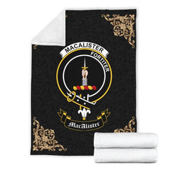 MacAlister Crest Tartan Premium Blanket Black