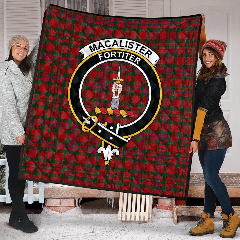 MacAlister Cockburn Tartan Crest Quilt