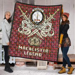 MacAlister Modern Tartan Crest Legend Gold Royal Premium Quilt