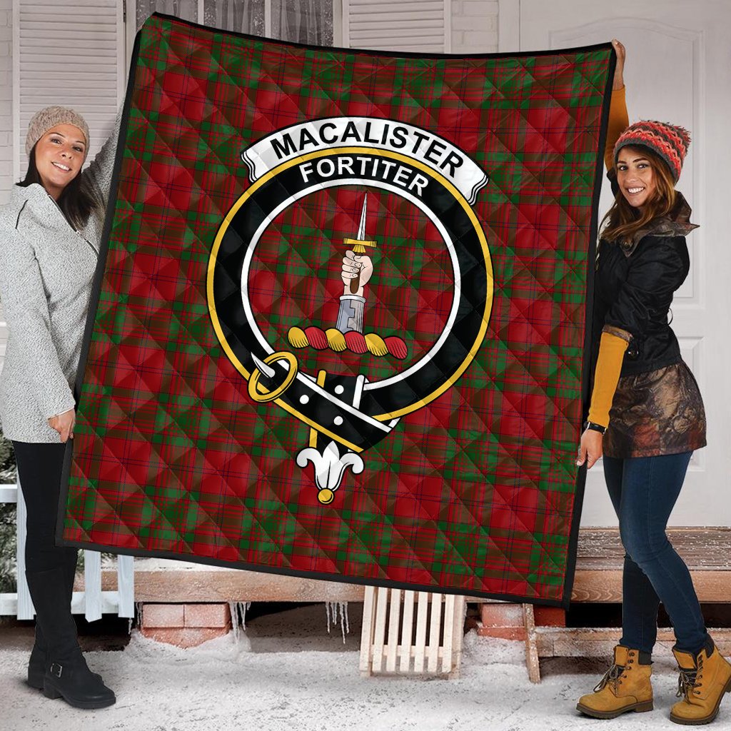 MacAlister of Glenbarr Tartan Crest Quilt