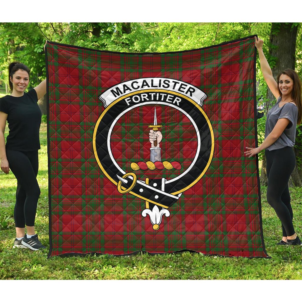 MacAlister of Glenbarr Tartan Crest Quilt