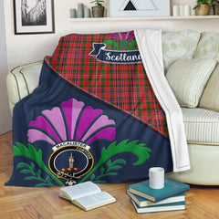 MacAlister Tartan Crest Premium Blanket - Thistle Style