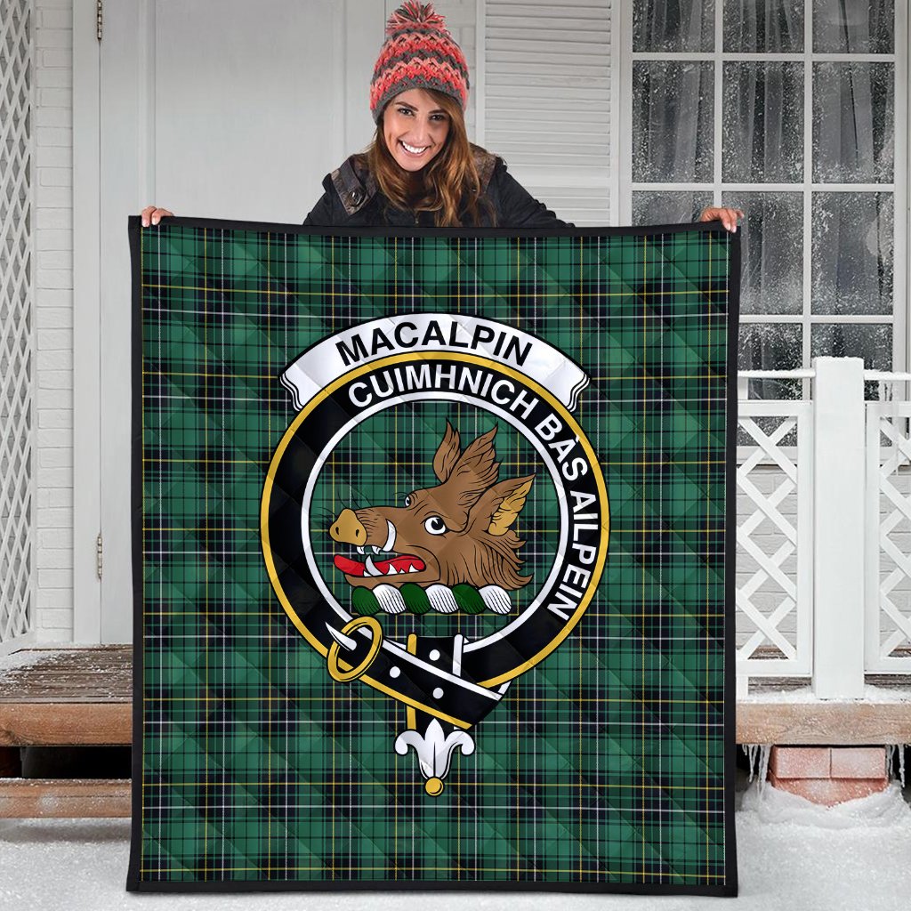 MacAlpin (MacAlpine) Ancient Tartan Crest Quilt