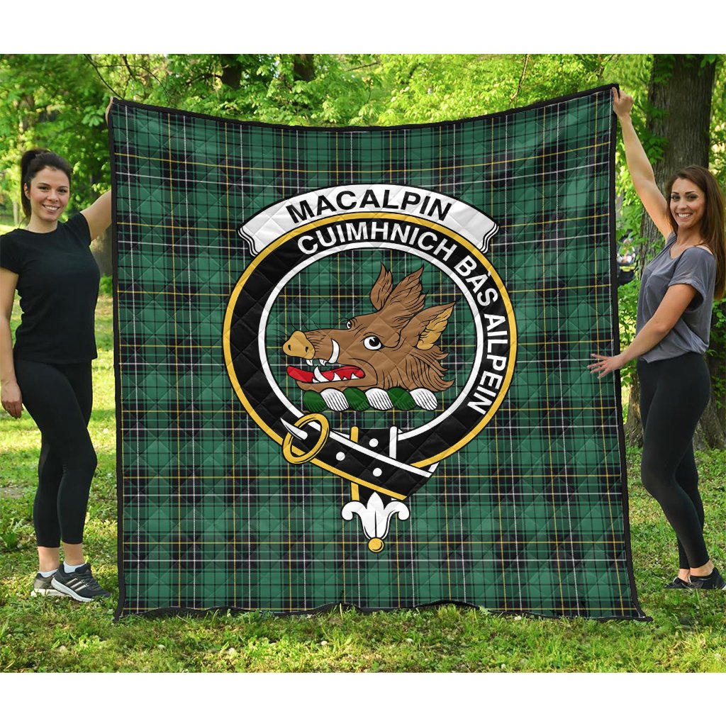 MacAlpin (MacAlpine) Ancient Tartan Crest Quilt