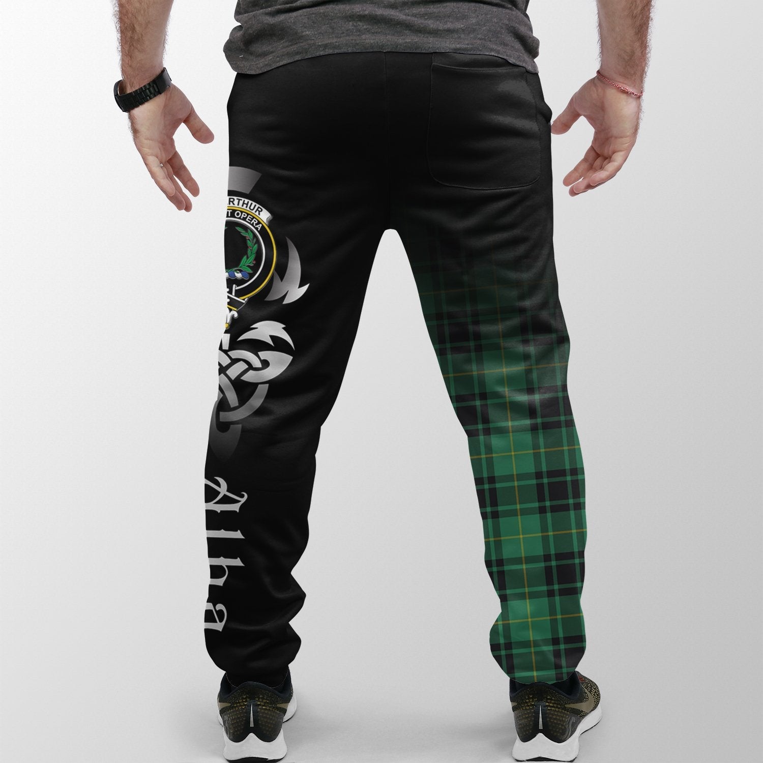 MacArthur Ancient Tartan Crest Jogger Sweatpants - Alba Celtic Style