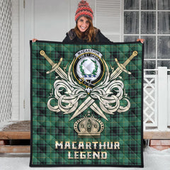 MacArthur Ancient Tartan Crest Legend Gold Royal Premium Quilt