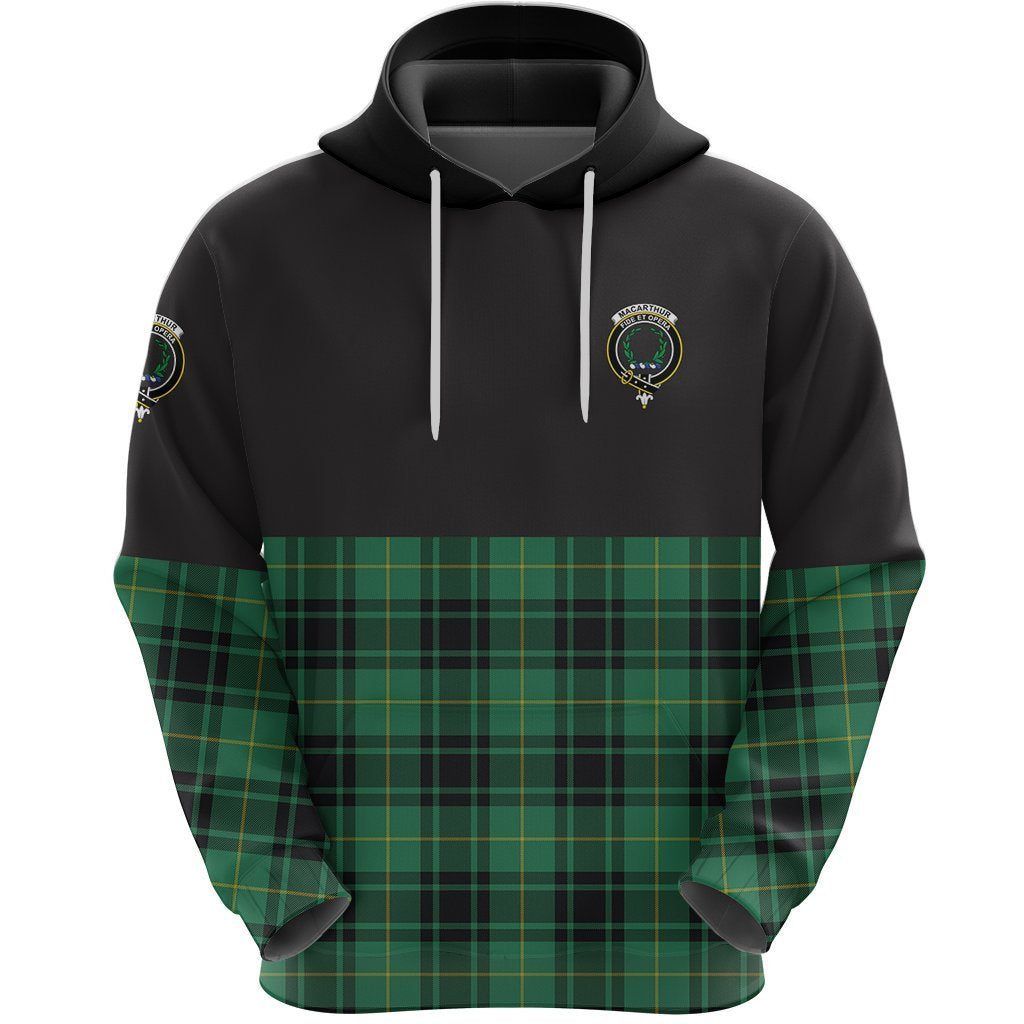 MacArthur Ancient Clan Half Of Tartan Hoodie