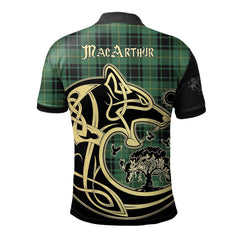 MacArthur Ancient Tartan Polo Shirt Viking Wolf