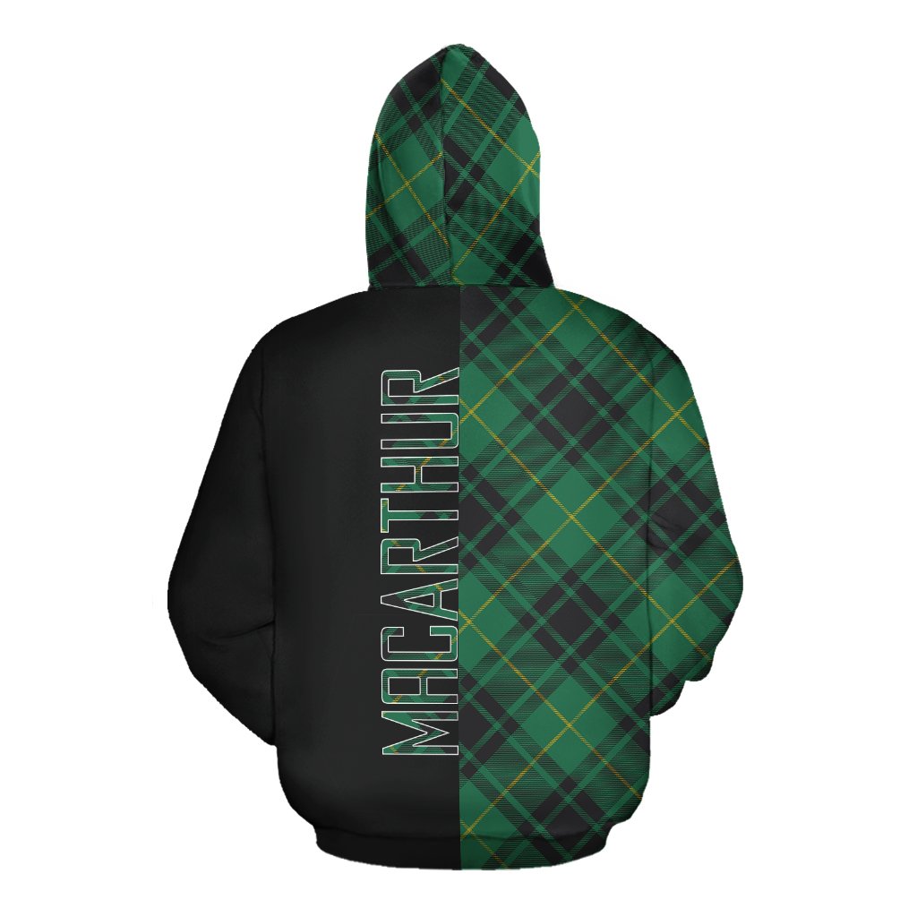 MacArthur Ancient Tartan Hoodie Half of Me - Cross Style