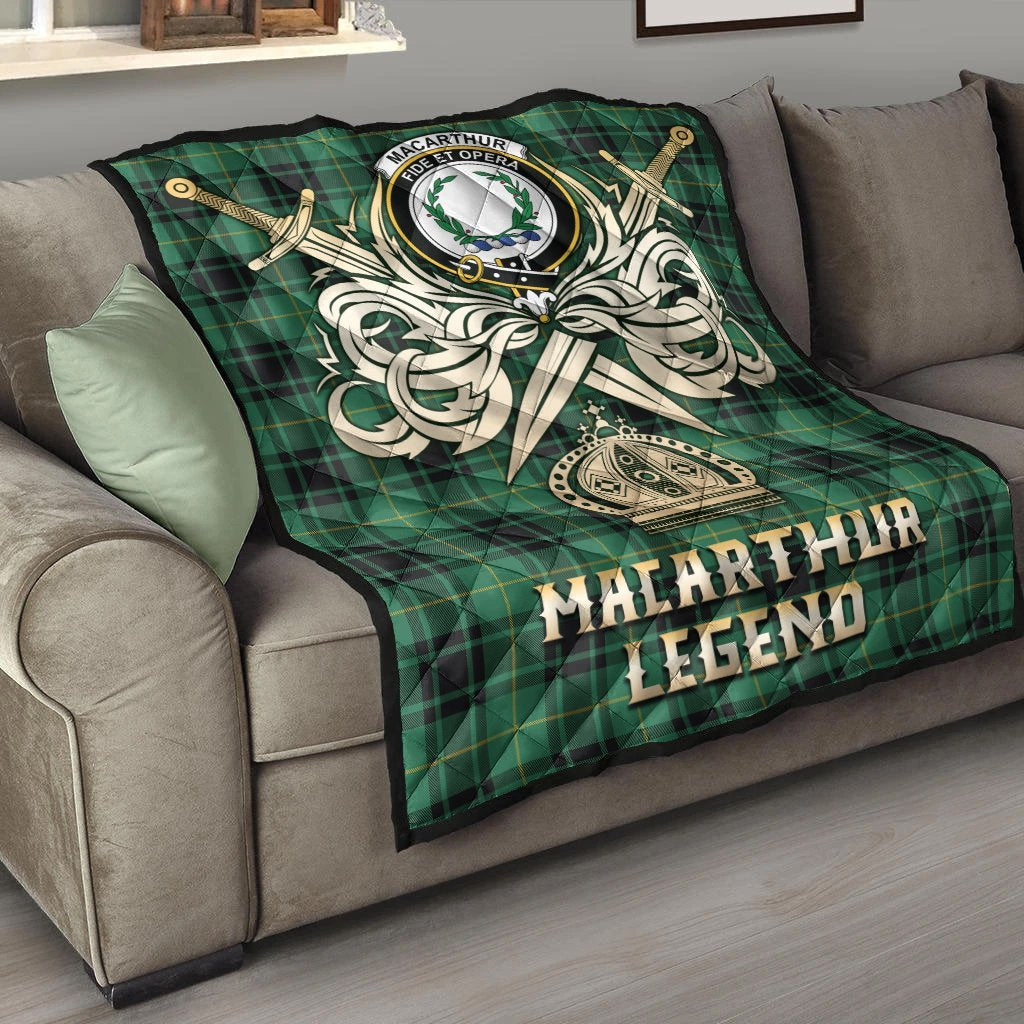 MacArthur Ancient Tartan Crest Legend Gold Royal Premium Quilt