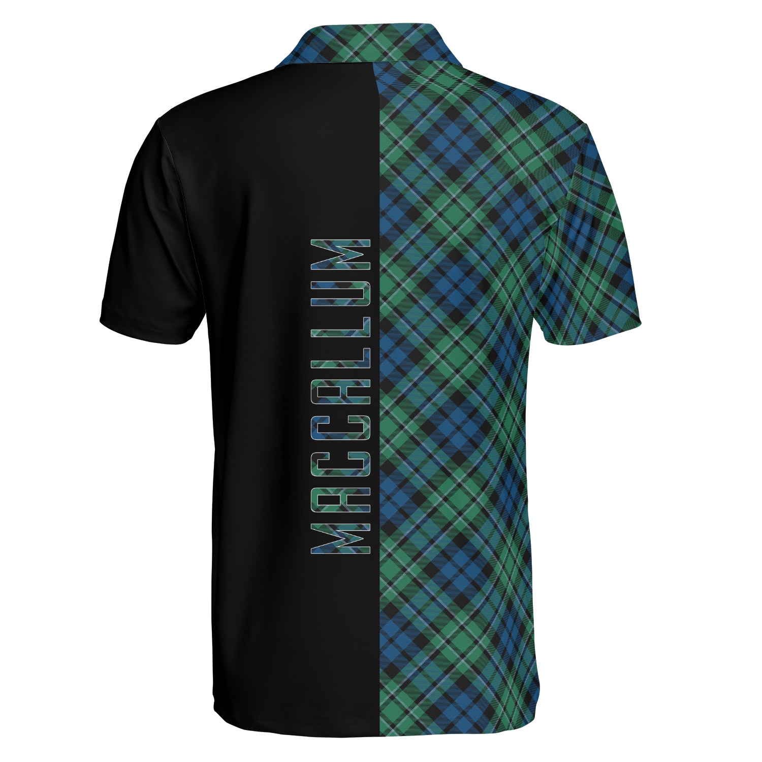 MacCallum Ancient Tartan Polo Shirt Half of Me - Cross Style