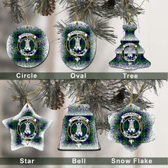 MacCallum Tartan Christmas Ceramic Ornament - Snow Style