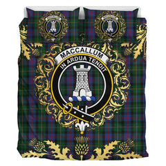 MacCallum (Malcolm) 02 Tartan Crest Bedding Set - Golden Thistle Style