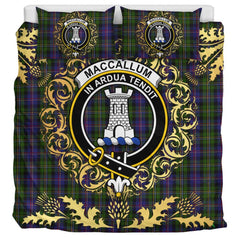 MacCallum (Malcolm) 03 Tartan Crest Bedding Set - Golden Thistle Style