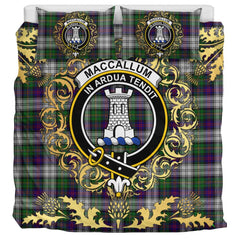 MacCallum (Malcolm) Dress 01 Tartan Crest Bedding Set - Golden Thistle Style