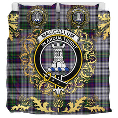 MacCallum (Malcolm) Dress 02 Tartan Crest Bedding Set - Golden Thistle Style