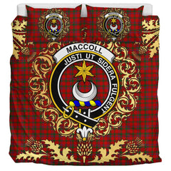 MacColl 03 Tartan Crest Bedding Set - Golden Thistle Style