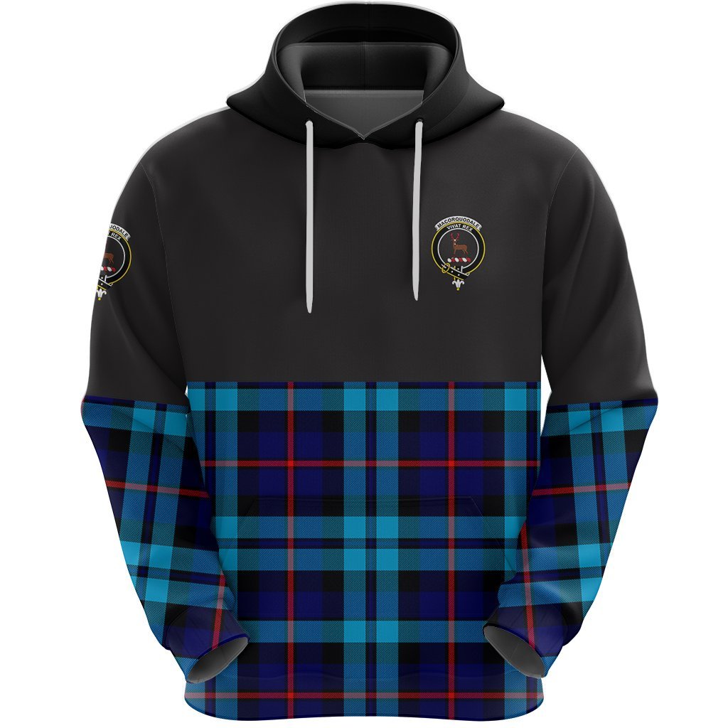 MacCorquodale Clan Half Of Tartan Hoodie