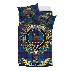 MacCorquodale 2 Tartan Crest Bedding Set - Golden Thistle Style