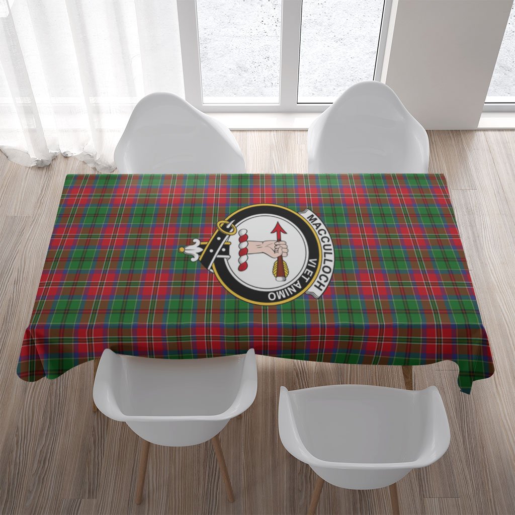 MacCulloch (McCulloch) Tartan Crest Tablecloth