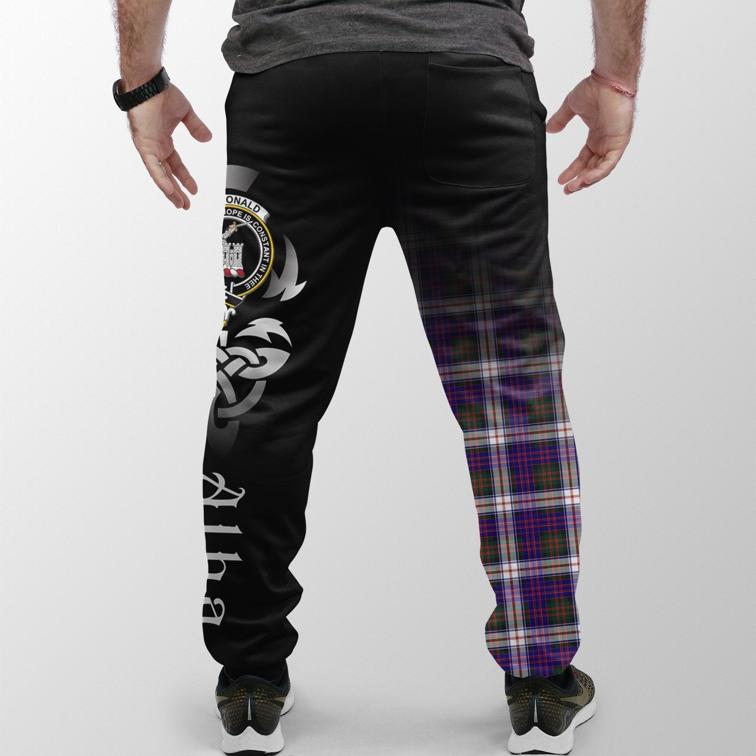 MacDonald Dress Modern Tartan Crest Jogger Sweatpants - Alba Celtic Style