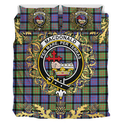 MacDonald Ancient Tartan Crest Bedding Set - Golden Thistle Style