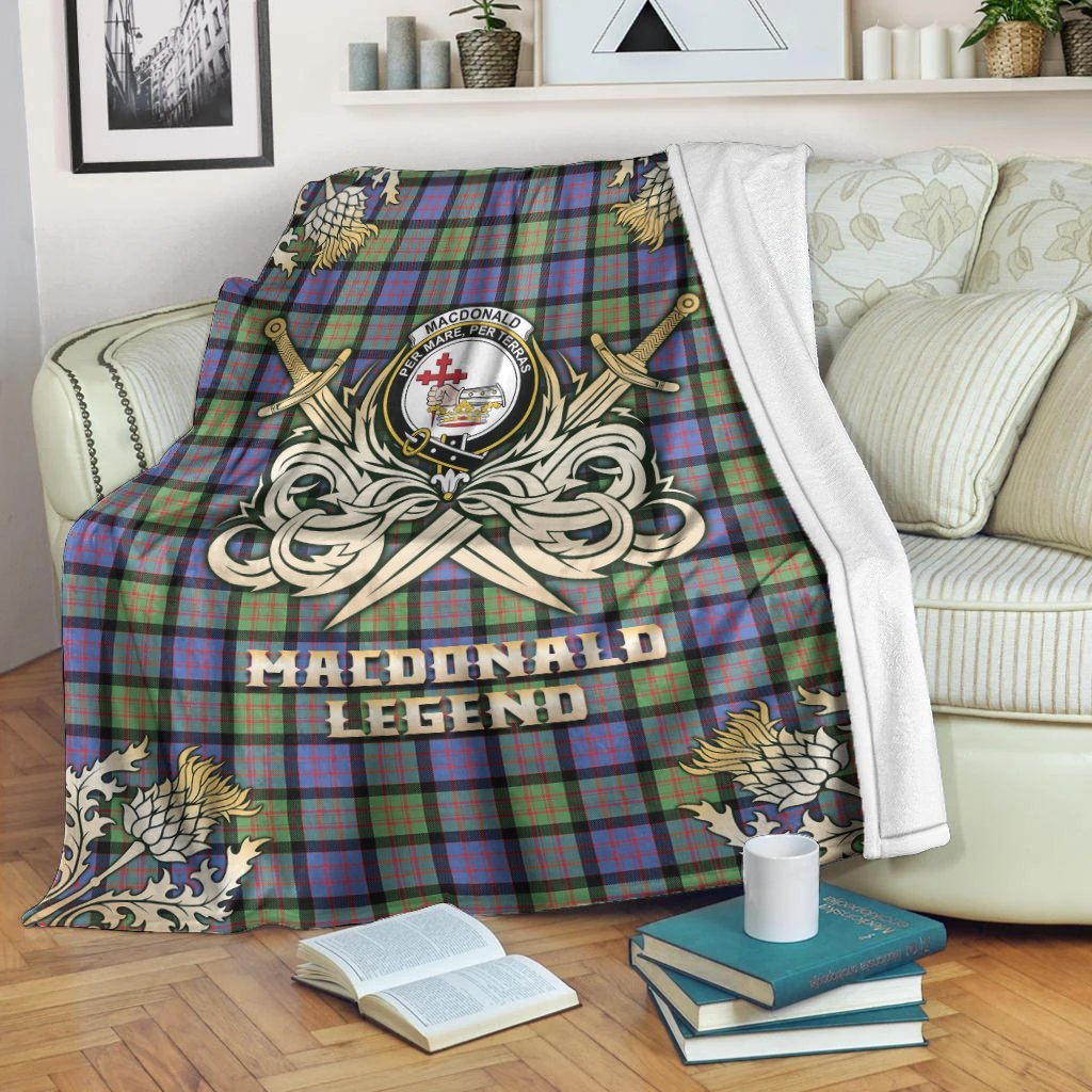 MacDonald Ancient Tartan Gold Courage Symbol Blanket