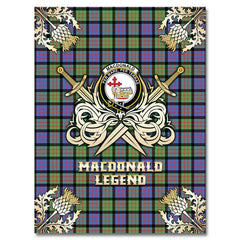 MacDonald Ancient Tartan Gold Courage Symbol Blanket