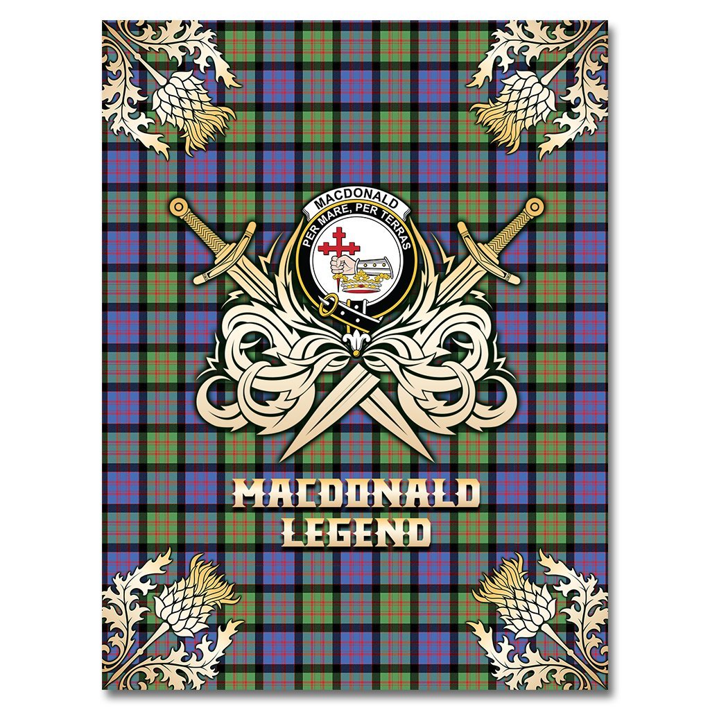MacDonald Ancient Tartan Gold Courage Symbol Blanket