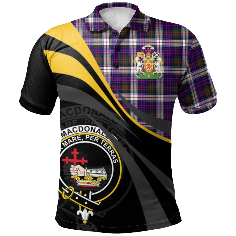 MacDonald Dress Modern Tartan Polo Shirt - Royal Coat Of Arms Style
