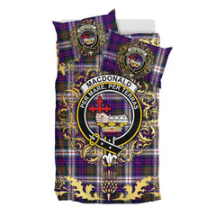 MacDonald Dress Modern Tartan Crest Bedding Set - Golden Thistle Style