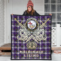 MacDonald Dress Modern Tartan Crest Legend Gold Royal Premium Quilt