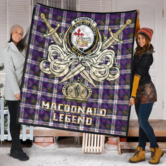 MacDonald Dress Modern Tartan Crest Legend Gold Royal Premium Quilt