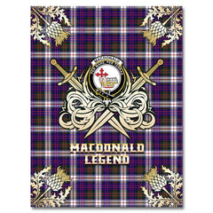 MacDonald Dress Modern Tartan Gold Courage Symbol Blanket