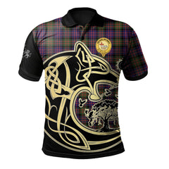 MacDonald Modern Tartan Polo Shirt Viking Wolf