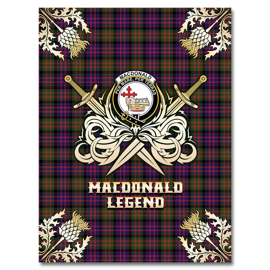 MacDonald Modern Tartan Gold Courage Symbol Blanket