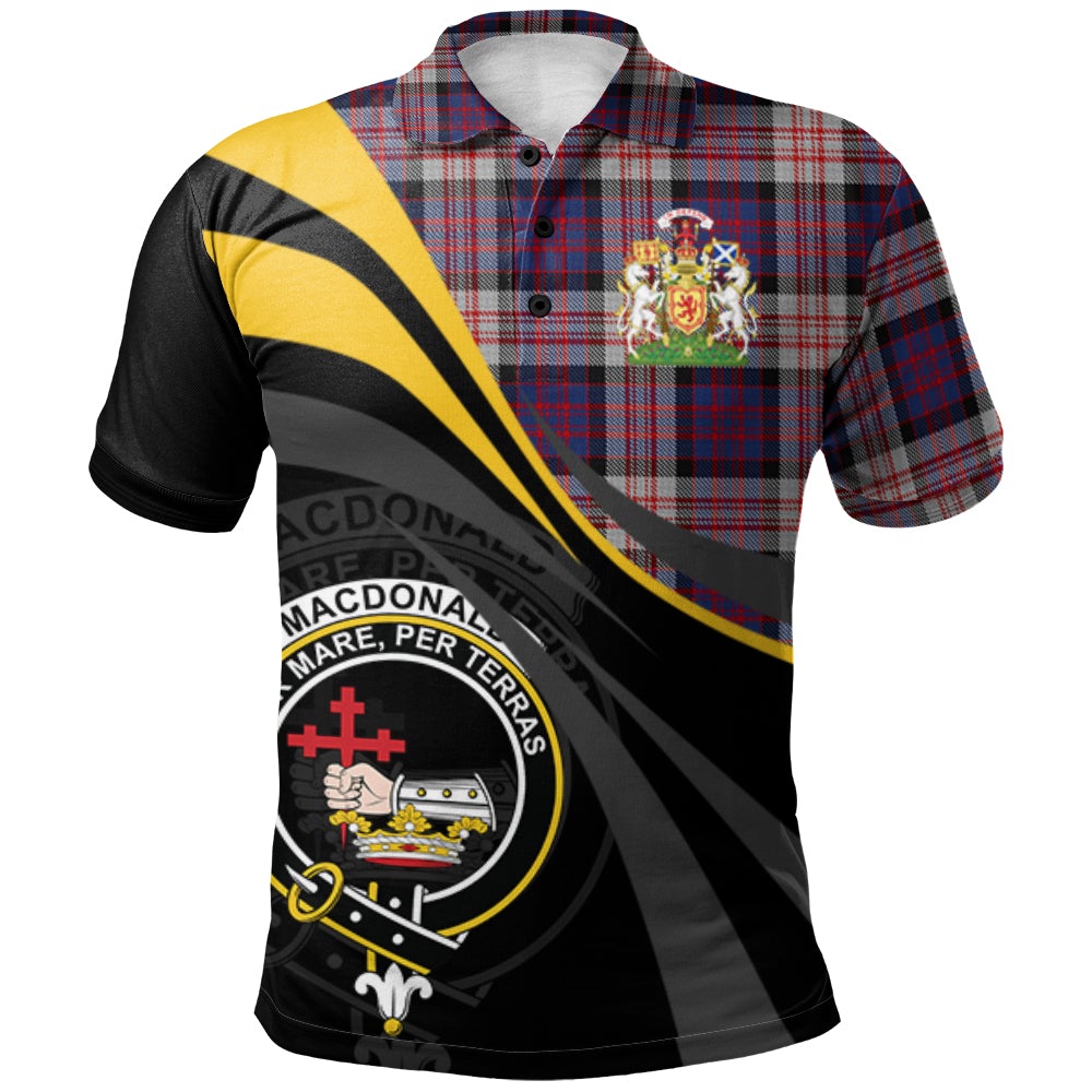 MacDonald Pattern of Plaids Tartan Polo Shirt - Royal Coat Of Arms Style