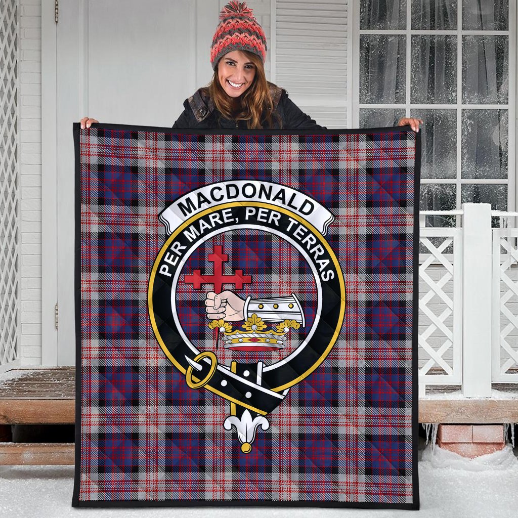 MacDonald Pattern of Plaids Tartan Crest Quilt