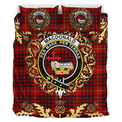 MacDonald of Ardnamurchan Tartan Crest Bedding Set - Golden Thistle Style