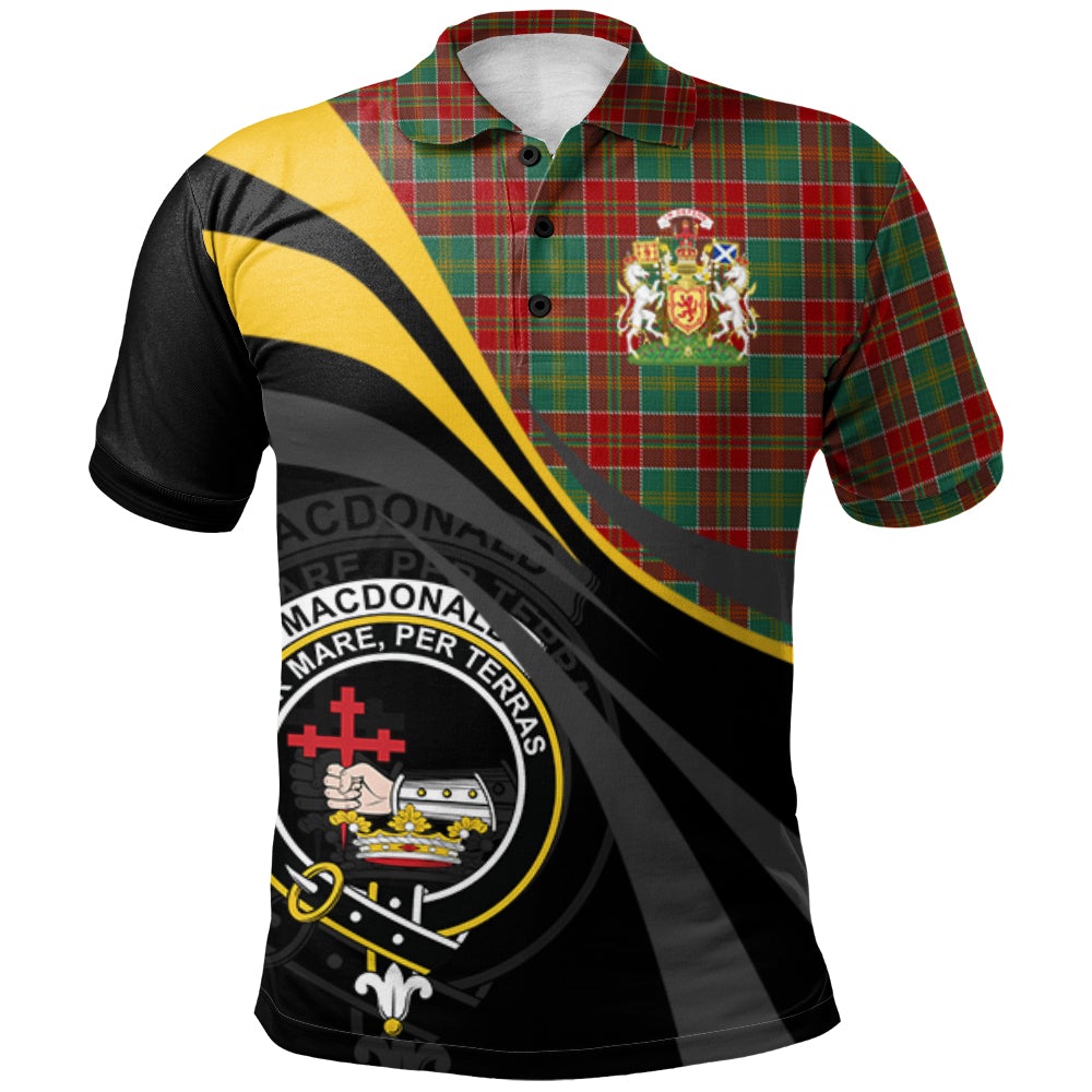 MacDonald of Kingsburgh Tartan Polo Shirt - Royal Coat Of Arms Style