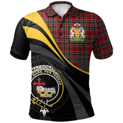 MacDonald of Lochmaddy Tartan Polo Shirt - Royal Coat Of Arms Style