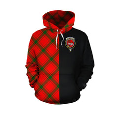 MacDonald of Sleat Tartan Hoodie Half of Me - Cross Style