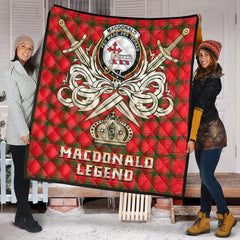 MacDonald of Sleat Tartan Crest Legend Gold Royal Premium Quilt
