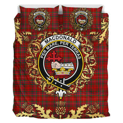MacDonald of Staffa 02 Tartan Crest Bedding Set - Golden Thistle Style