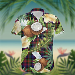 MacDonald (Clan Donald) Tartan Hawaiian Shirt Hibiscus, Coconut, Parrot, Pineapple - Tropical Garden Shirt