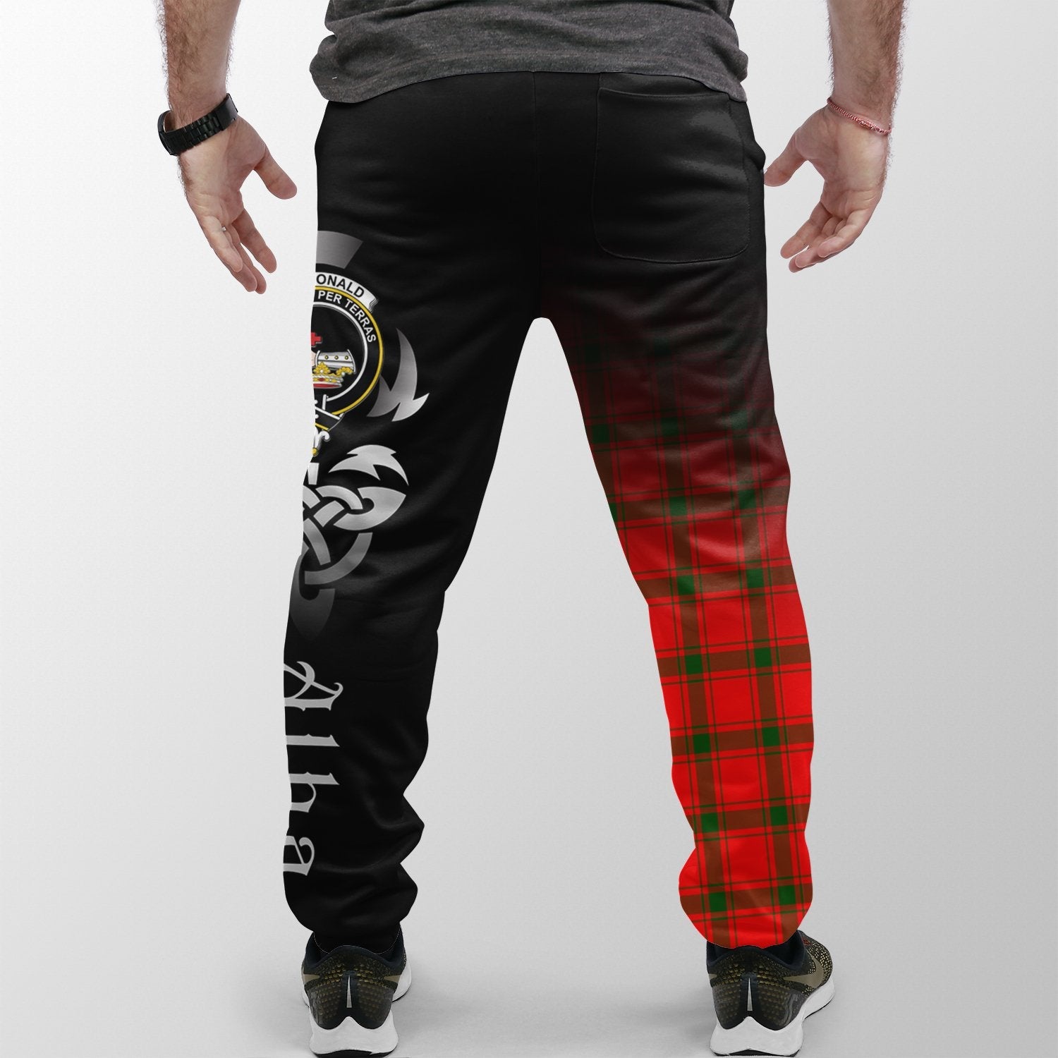 MacDonald Of Sleat Tartan Crest Jogger Sweatpants - Alba Celtic Style